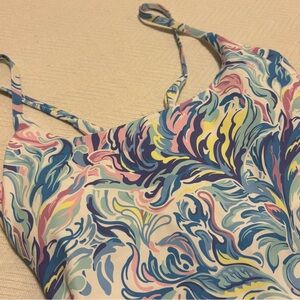 Simply Southern Pastel Swirl Athletic Dress with built in bra